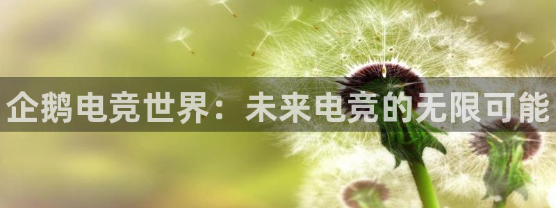 JJB电竞官：企鹅电竞世界：未来电竞的无限可能